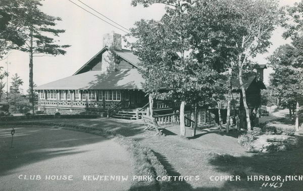 Keweenaw Park Cottages - Old Postcard (newer photo)